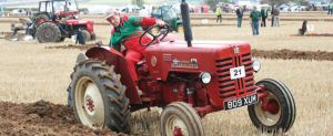 A grand view of the ploughing with the Classic Class in full swing. Mervyn John is the ploughman in the foreground