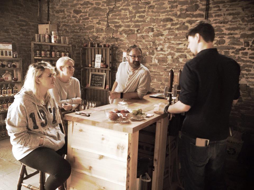 customers in ty gwyn cider shop