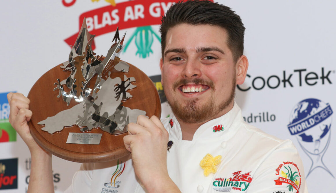 Arron Celebrates Junior Chef of Wales Victory