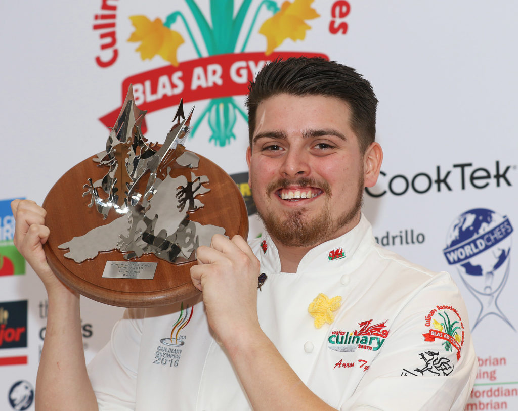 Arron Celebrates Junior Chef of Wales Victory
