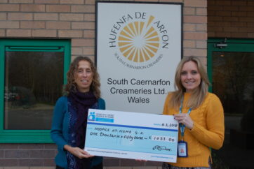 South Caernarfon Creameries Grand Donation to Hospice at Home