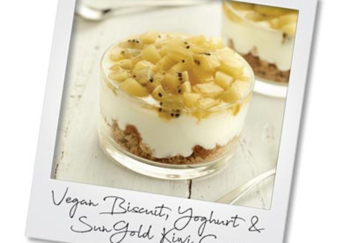 Vegan Biscuit, Yoghurt & Sungold Kiwi Cups