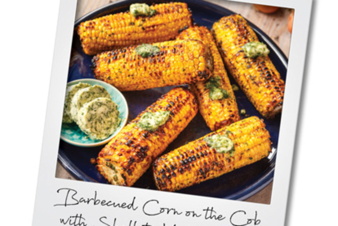 Barbecued Corn on the Cob with Shallot Herb Butter