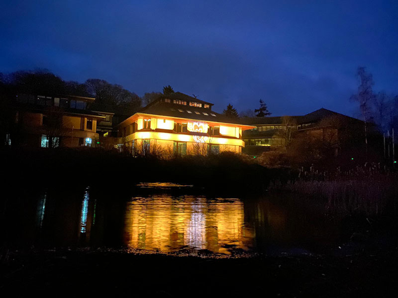 Three council buildings lit up in yellow to remember victims of Covid-19