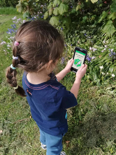 Girl using Aberlliw app