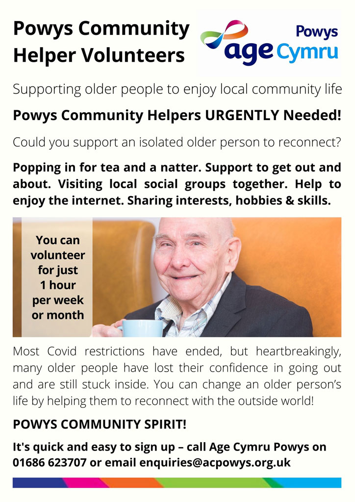 Powys Community Help Volunteers URGENTLY Needed