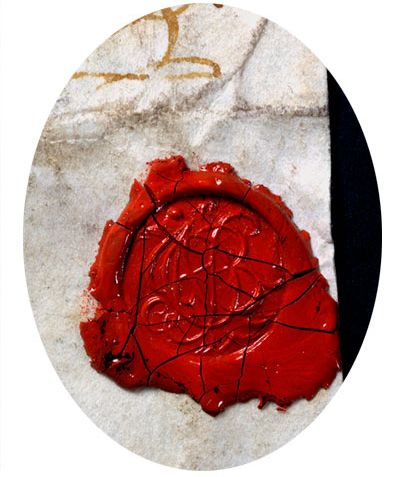 Wax seal of Nathaniel Wells