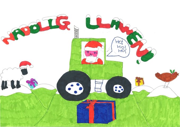 past design of a christmas card for the fuw christmas card design competition