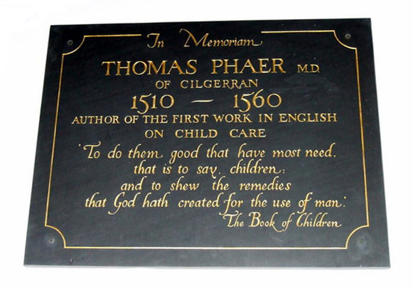 Memorial Thomas Phaer of Cilgerran