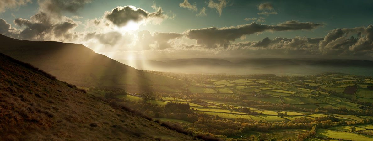 Cribyn sunburst panorama - Nigel Forster Cribyn sunburst panorama - Nigel Forster
