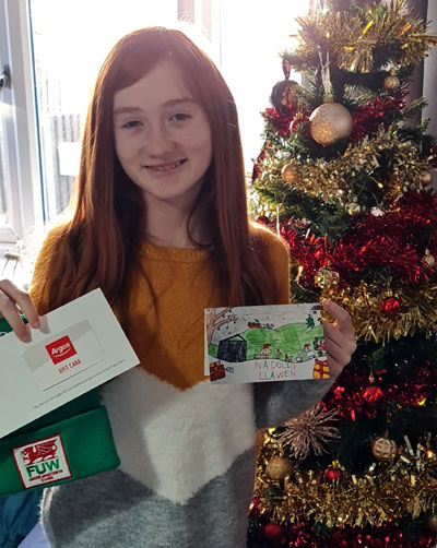 The winners of the Farmers’ Union of Wales Christmas Card competition