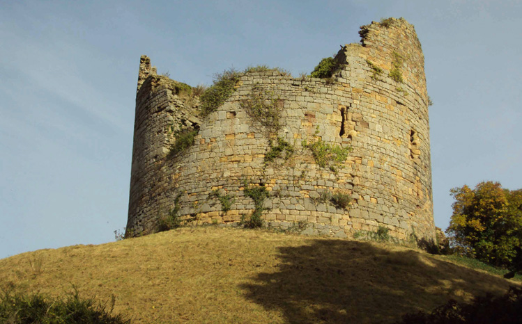 Remains of the medieval Hawarden Castle