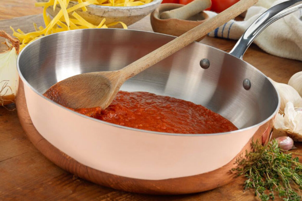 26cm Copper Induction Chefs Pan from Samuel Groves