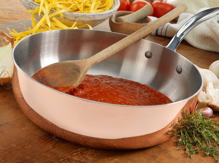 26cm Copper Induction Chefs Pan from Samuel Groves