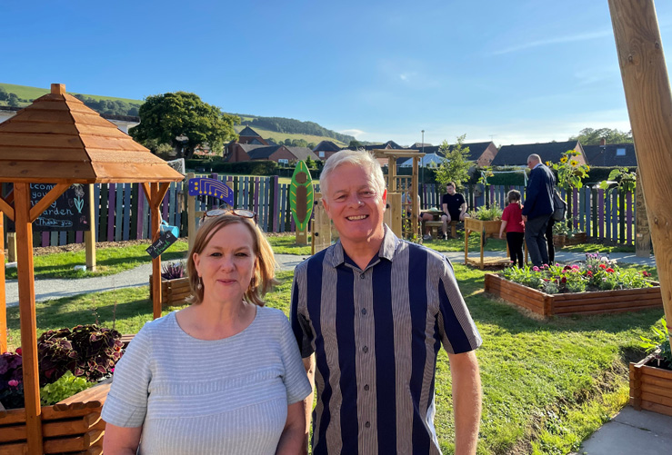 Powys Nature Partnership helps create community sensory garden