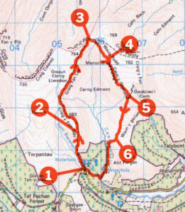 Walking in Wales - Map