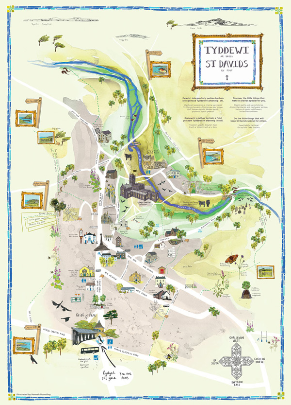 New Illustrated map of St Davids
