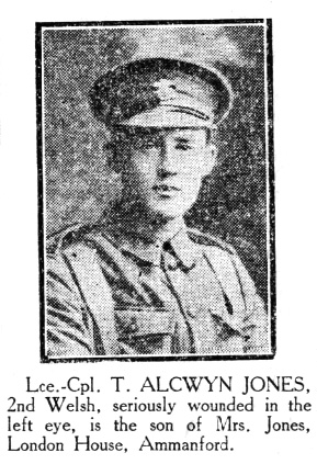 Lance Corporal Alcwyn Jones of Ammanford