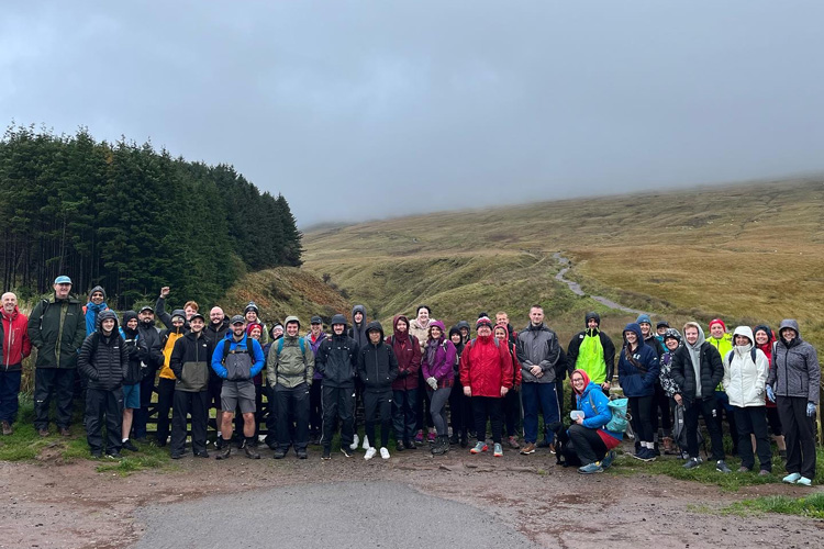 Ashmole & Co Staff Walk Up Pen Y Fan For Wales Air Ambulance