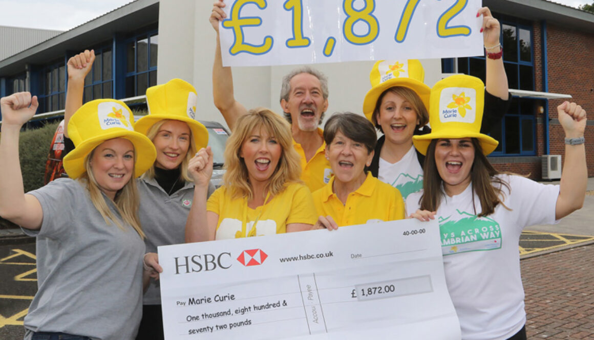Company’s Cambrian Way Path virtual walk raises £1,872 for Marie Curie