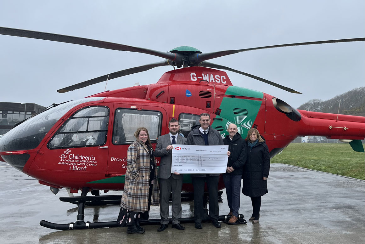 Ashmole & Co raise over £16,000 for Wales Air Ambulance