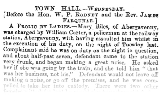 The Amazons of Abergavenny - September 1859
