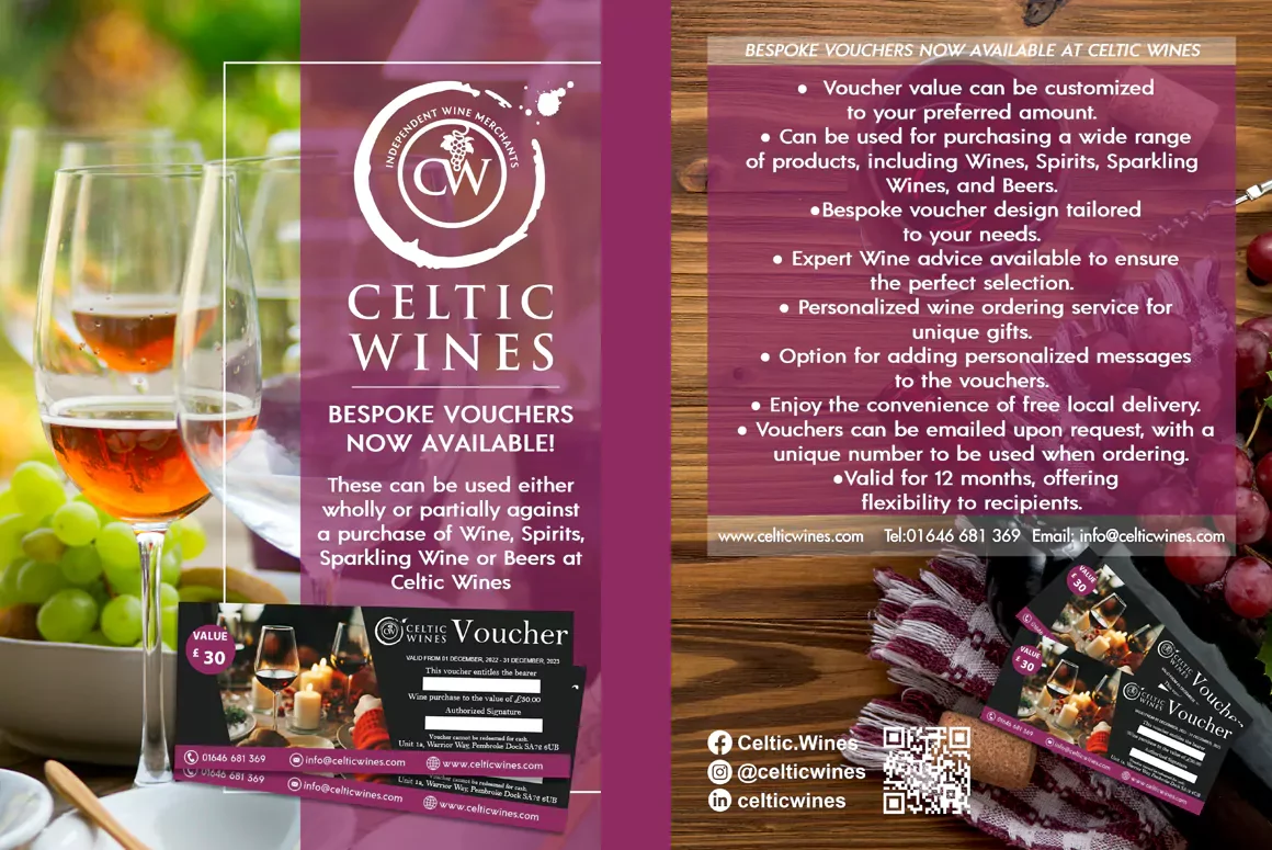 Bespoke Drinks Vouchers from Celtic Wines