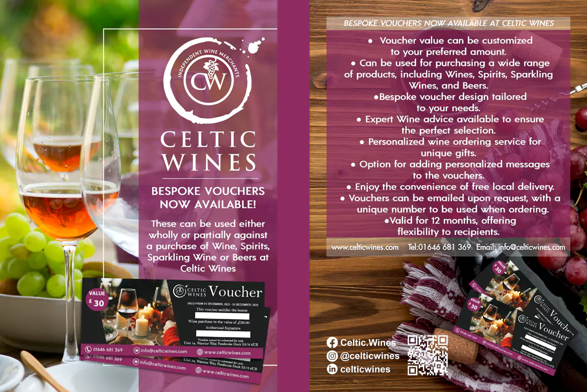Bespoke Drinks Vouchers from Celtic Wines