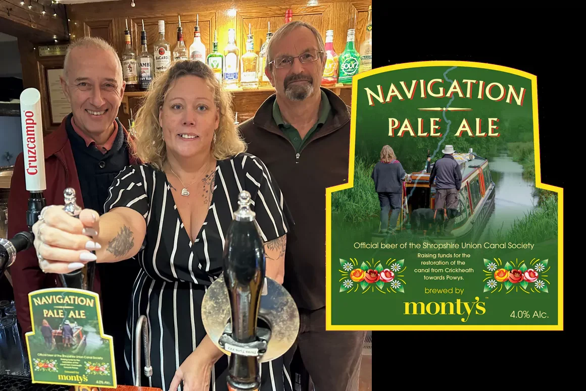 Shropshire Union Canal Society Celebrate Christmas and Enjoy a Specially Brewed Beer