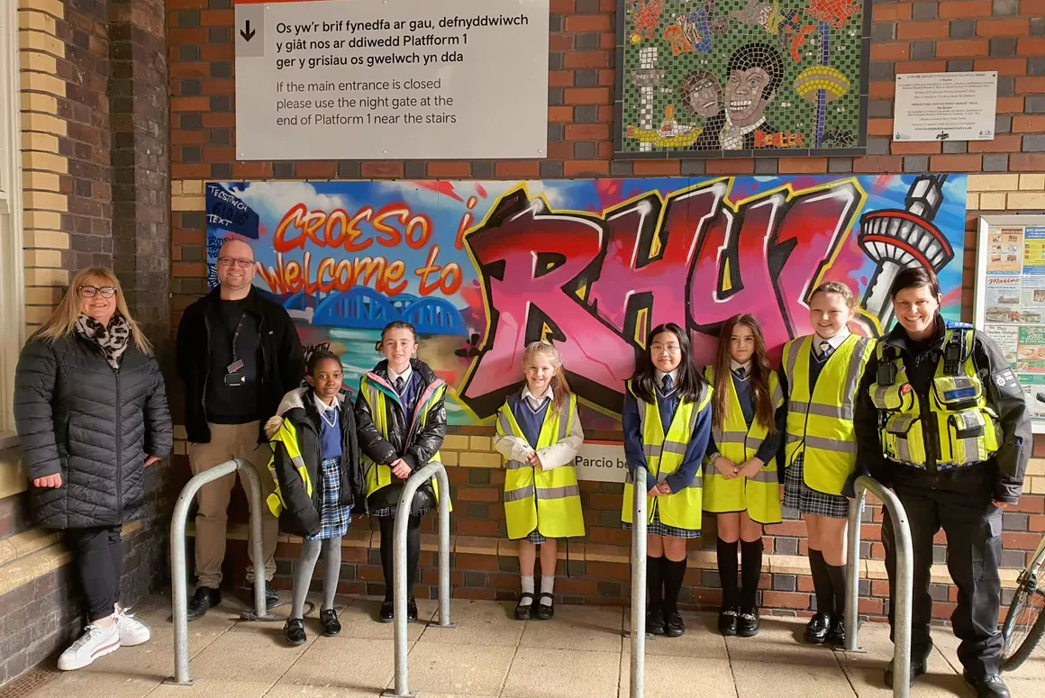 New Rail Safety Artwork Unveiled at Rhyl Railway Station