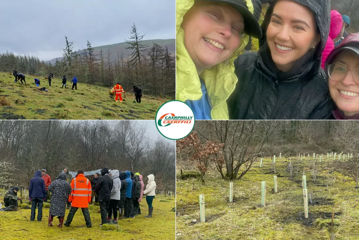 Over 120 Volunteers Planted Trees at Wyllie Woodlands and Park Cwm Darran