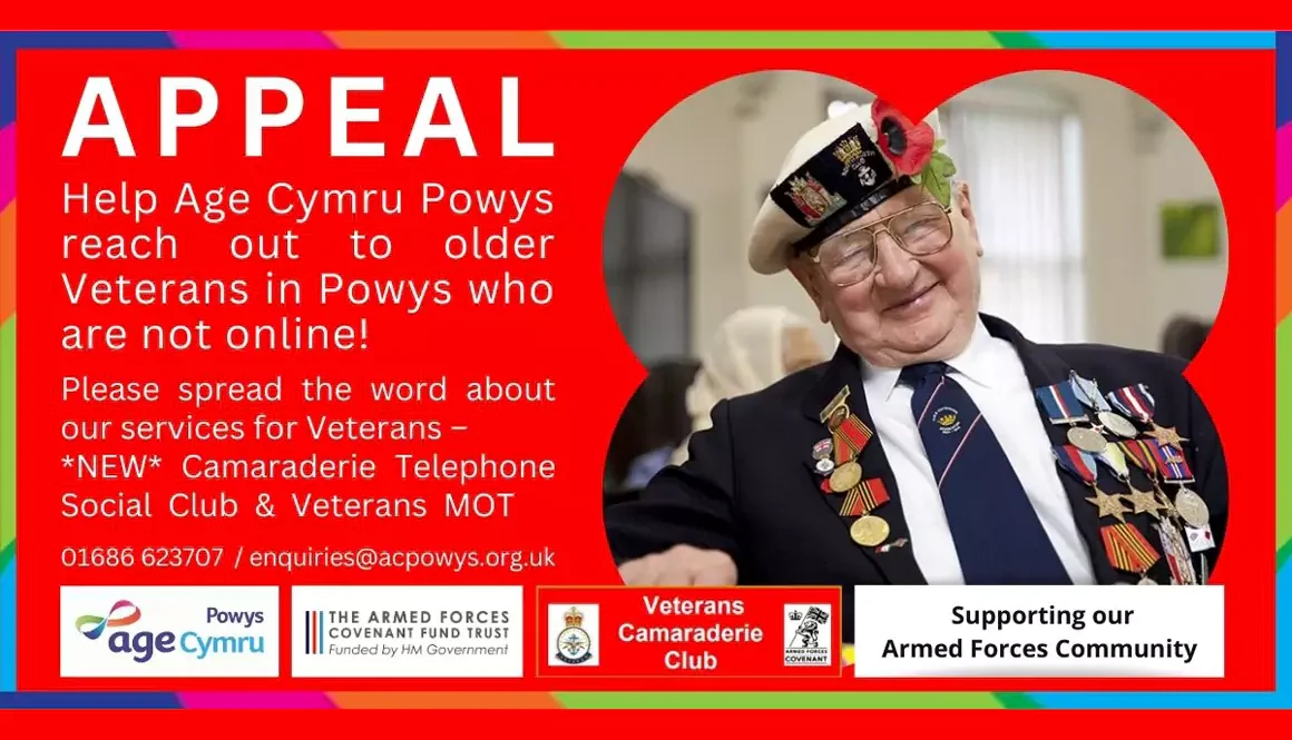 Help Age Cymru Powys Reach Out to Veterans Not Online