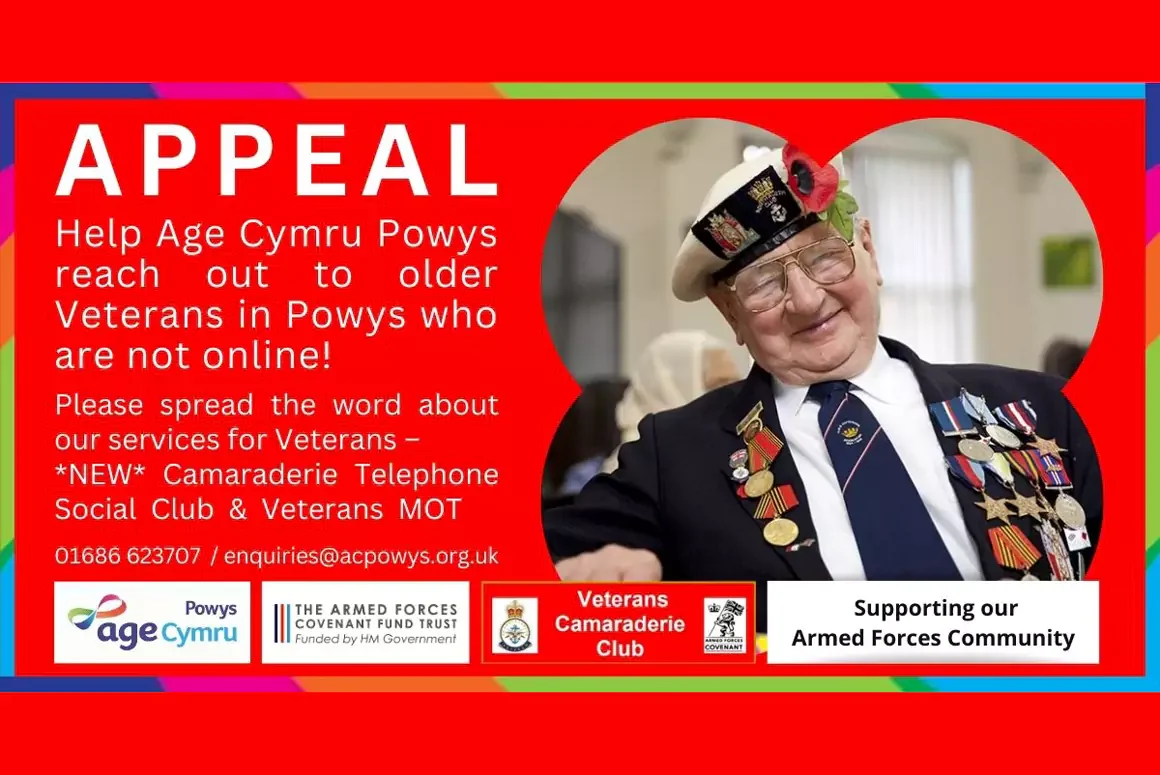 Help Age Cymru Powys Reach Out to Veterans Not Online