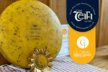 Caws Teifi Wins Gold for Flavoured Cheese at Global Cheese Awards 2024