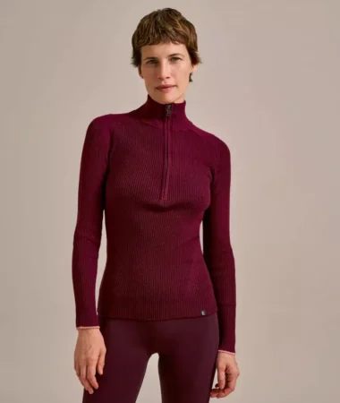The Explore Half Zip Rib Knit from BAM