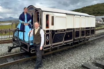 Father Daughter Team Paint Victorian Carriage for Showcase Weekend