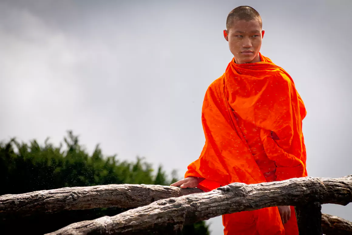 Monk on Bridge - Sea Rae Photography