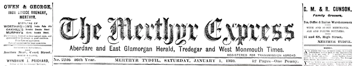 The Merthyr Express 1910