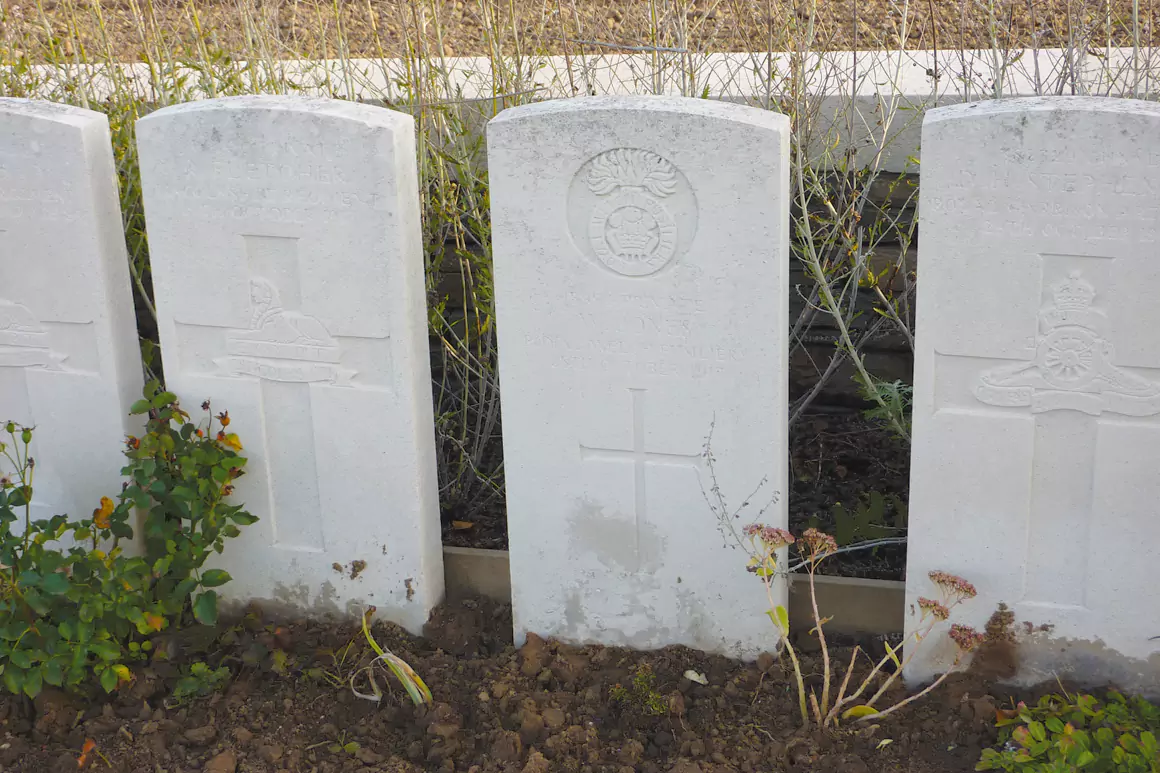 Private William Jones' gravestone