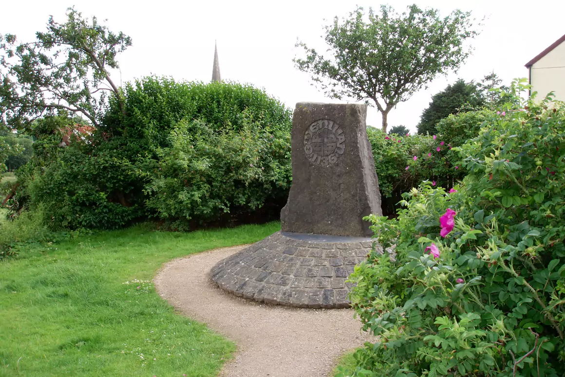 Monument to Gwenllian outside Kidwelly Castle