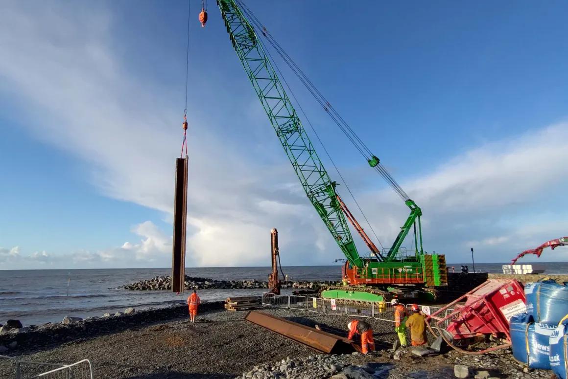 Work Continues on Aberaeron Coastal Defence Scheme