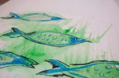 Geo-political Artist Paints a Story of Climate Change in an ILS ‘Making Waves with Art’ Workshop