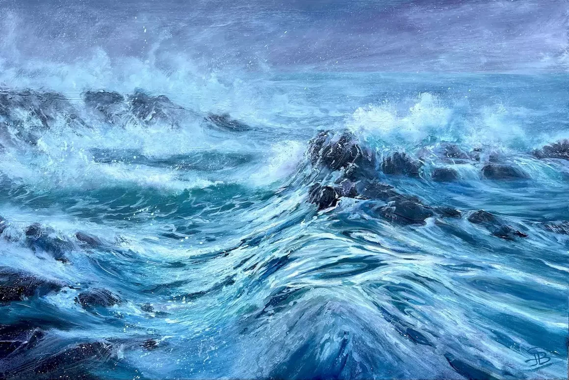 Sarah Jane Brown’s Dramatic Wave Painting in New Exhibition