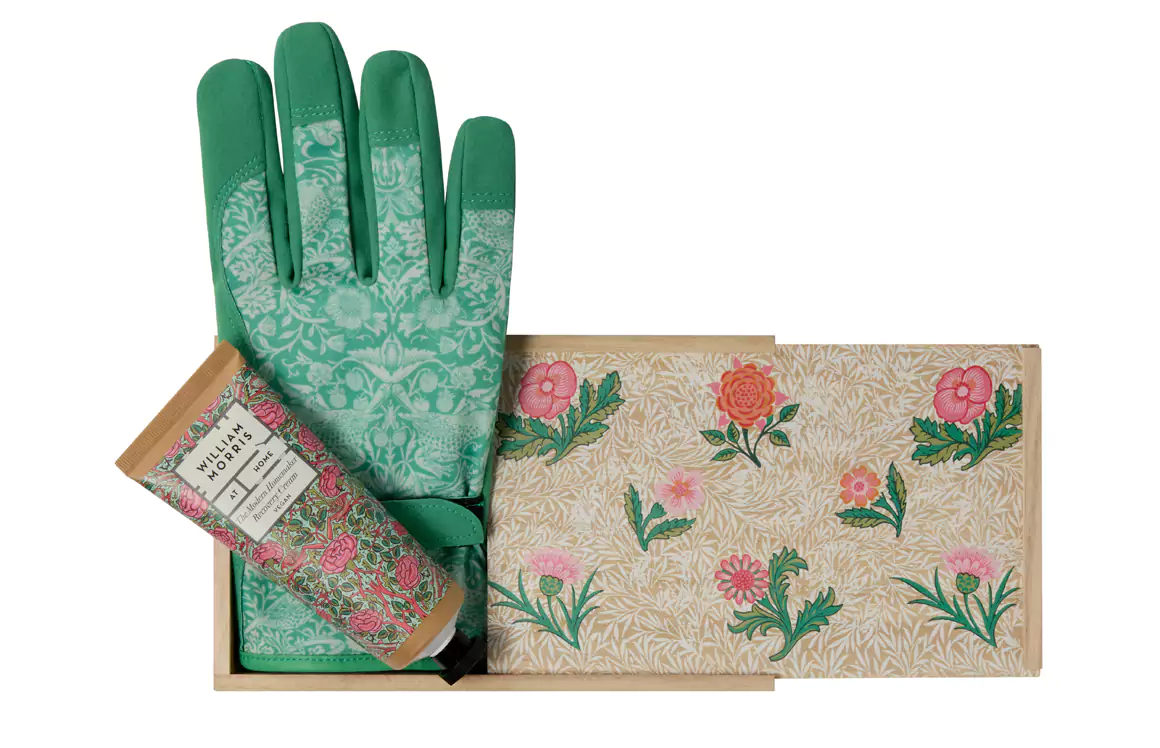 The Modern Homemaker Gardening Glove Gift Set with Wooden Box
