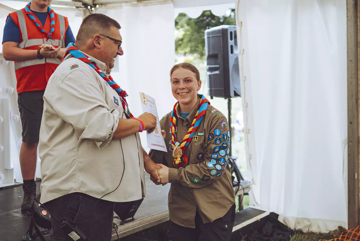 Explorer Scout Earns First Dragon Gold Award
