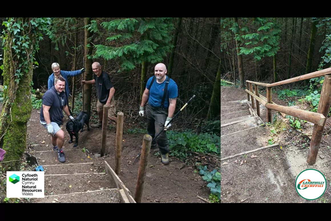 Partnership Restore Footpath in Gwyddon Valley