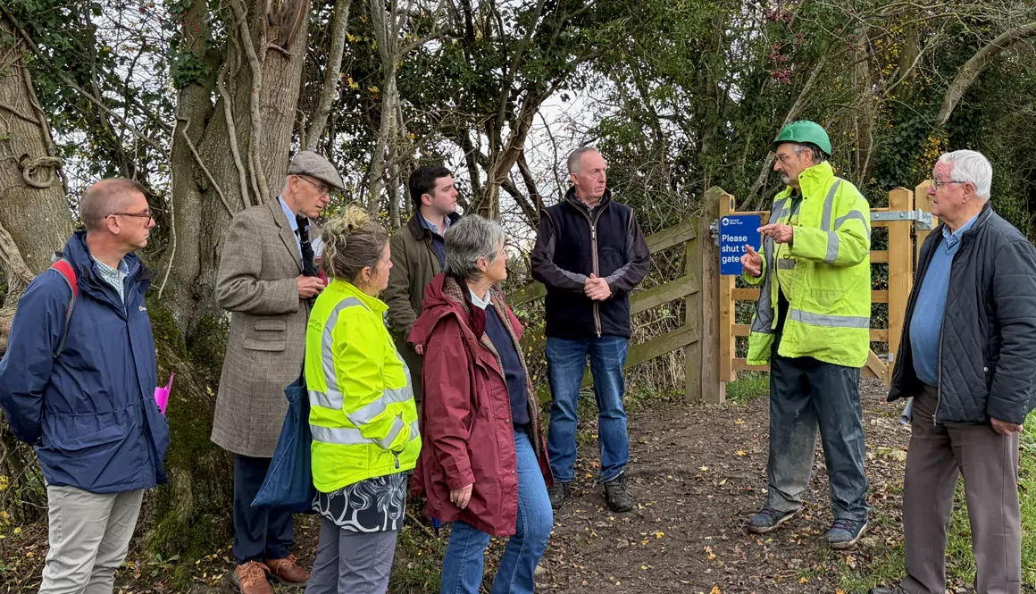 Shropshire Council Visit Restoration Work on Montgomery Canal