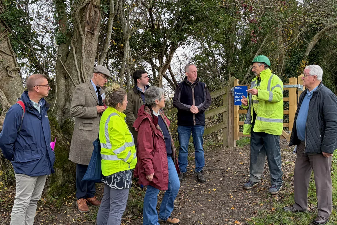 Shropshire Council Visit Restoration Work on Montgomery Canal