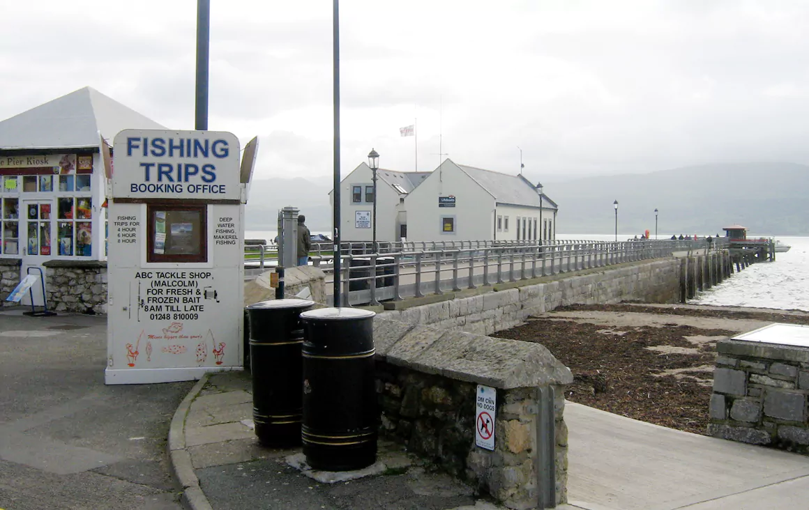 Fishing trips from the pier at Beaumaris The Isle of Anglesey “Mam Cymru”