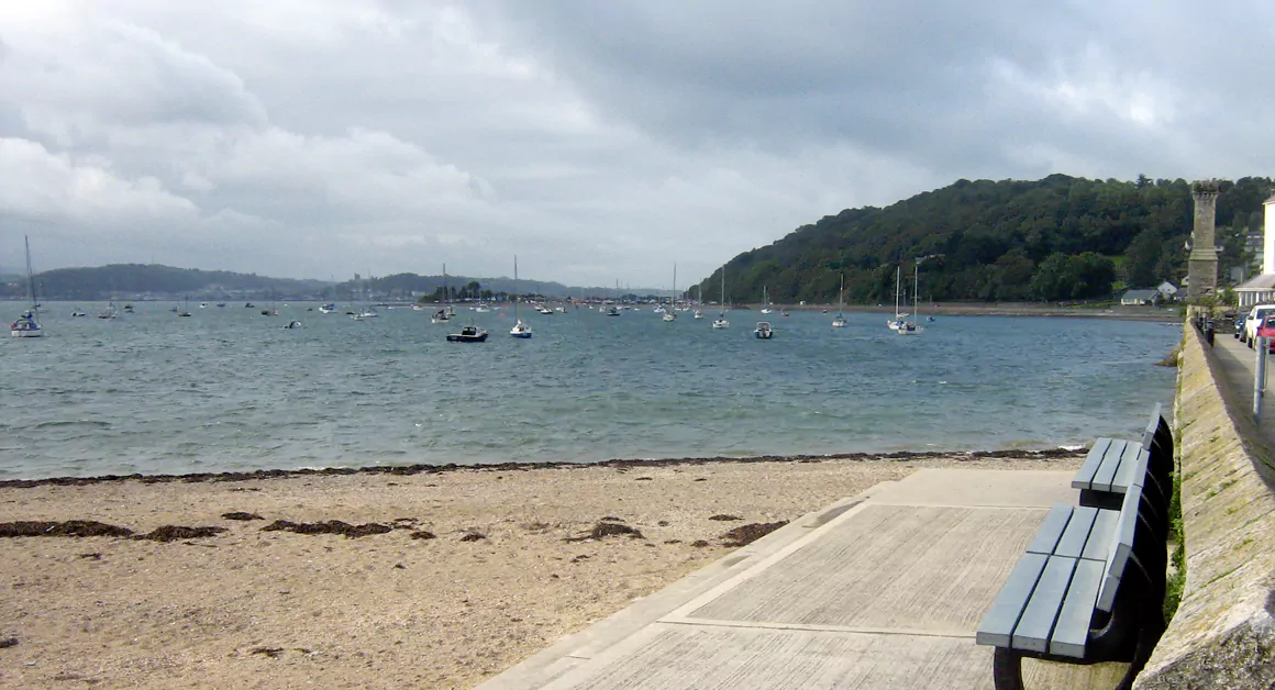View of the Menai Strait from Beaumaris The Isle of Anglesey “Mam Cymru”